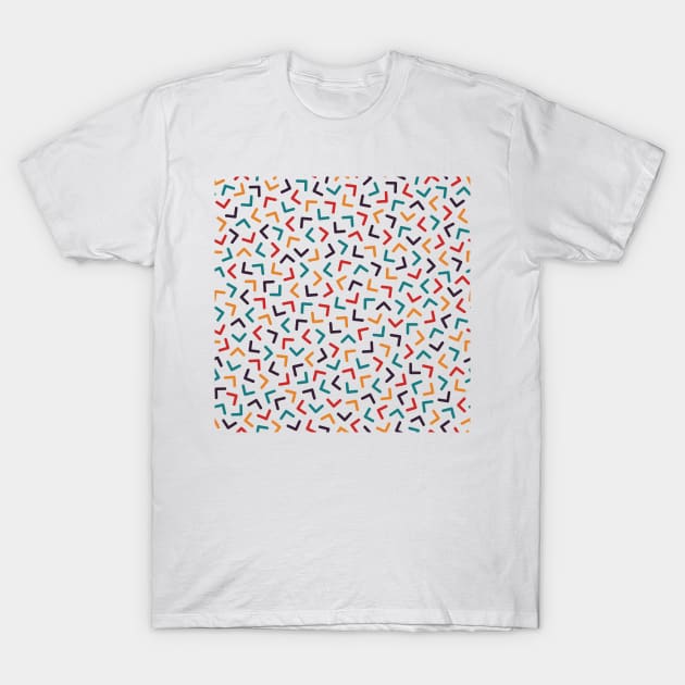 Bright Curve Mosaic textures T-Shirt by giantplayful